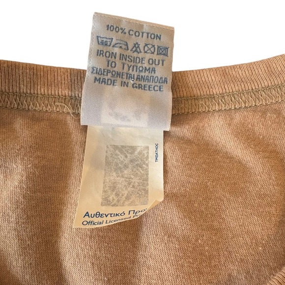Olympics Athens 2004 Vintage Tshirt. Tan & white. Men's size XXL.  EUC - Picture 8 of 8